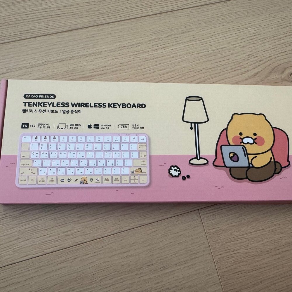 Kakao Friends Wireless Keyboard – Dual English/Korean, Tenkeyless, BNIB
